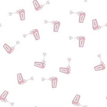 Mixer beating glyph vector seamless pattern Illustrazione stock