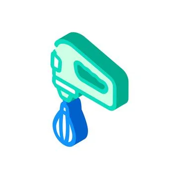 Mixer beating isometric icon vector illustration Illustrazione stock