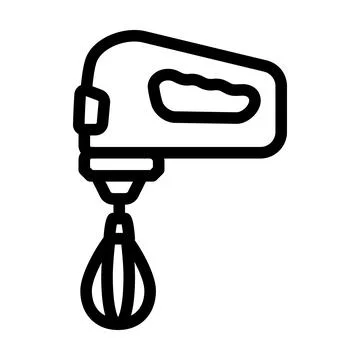 Mixer beating line icon vector illustration Stock Illustration