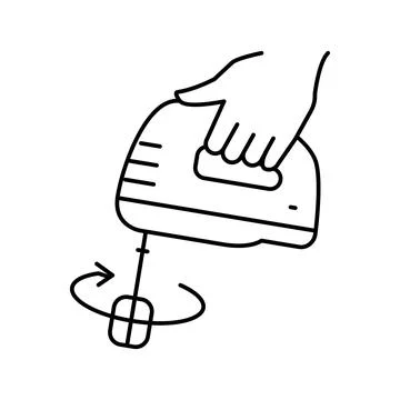 Mixer beating line icon vector illustration Stock Illustration