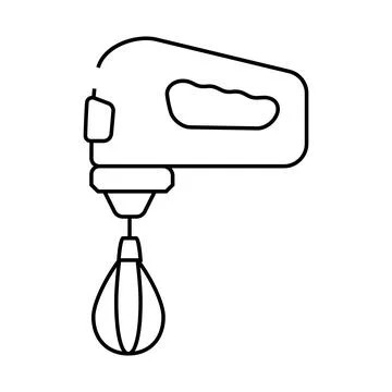 Mixer beating line icon vector illustration Illustrazione stock