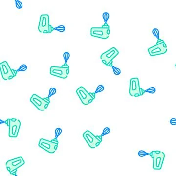 Mixer beating vector seamless pattern Stock Illustration