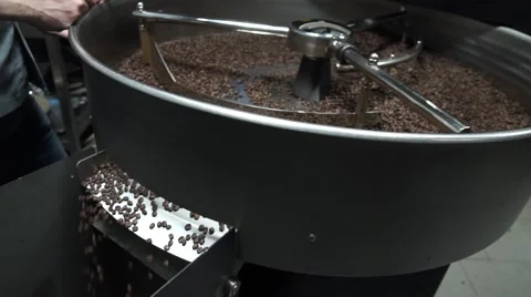 The Mixer of The Device of the Frying Coffee Video stock 60215294
