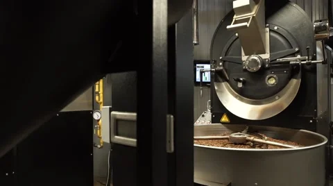 The Mixer of The Device of the Frying Coffee Stock Footage 60215403
