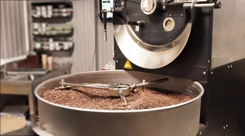 The Mixer of The Device of the Frying Coffee Stock Footage 60581504