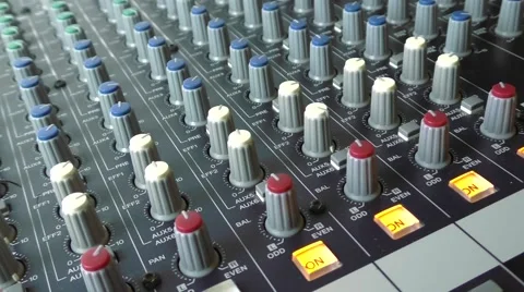Mixer Effects Control Zoom In Stock Footage 64930436