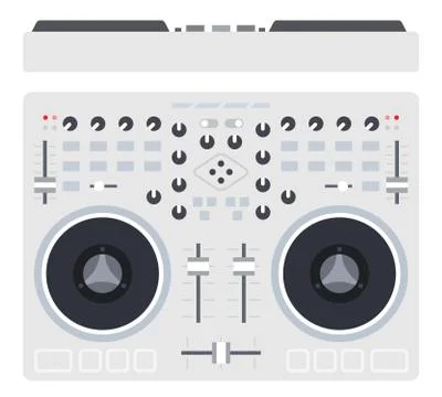 Mixer is an electronic device designed to mix sound signals Musician flat icon Stock Illustration