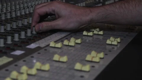 Mixer faders Stock Footage 142813042
