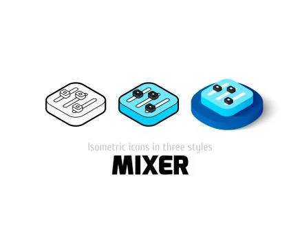 Mixer icon in different style Stock Illustration