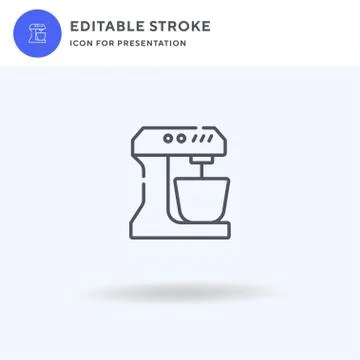 Mixer icon vector, filled flat sign, solid pictogram isolated on white, logo Illustrazione stock