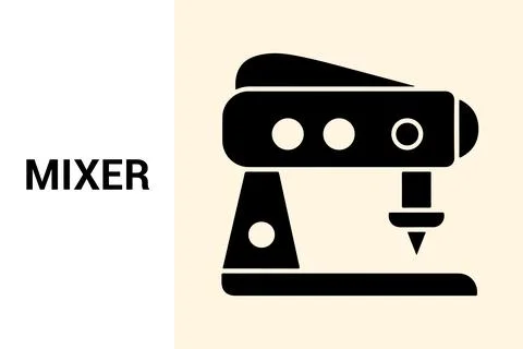 Mixer Icons Set. Stock Illustration