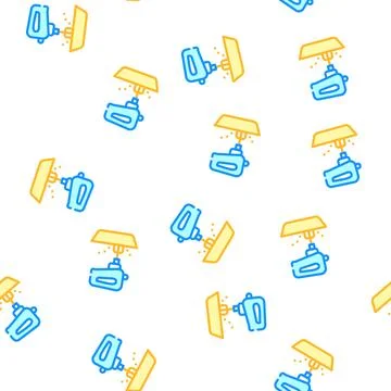 Mixer kitchen tool vector seamless pattern Stock Illustration