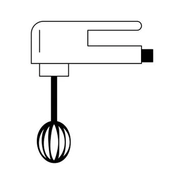Mixer kitchen utensil isolated Stock Illustration