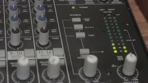 Mixer Levels Video stock 10800694