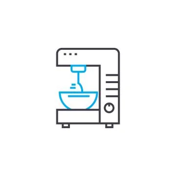 Mixer linear icon concept. Mixer line vector sign, symbol, illustration. Stockillustratie