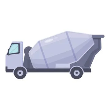 Mixer machine icon cartoon vector. Concrete cement truck Illustrazione stock