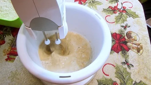 The mixer mixes the batter Stock Footage 103192404