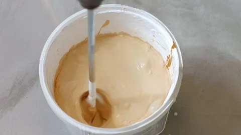 Mixer mixes the paint. Stock Footage 263949859