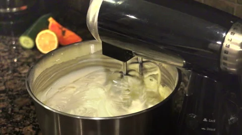 Mixer mixing creme Stock Footage 47134185