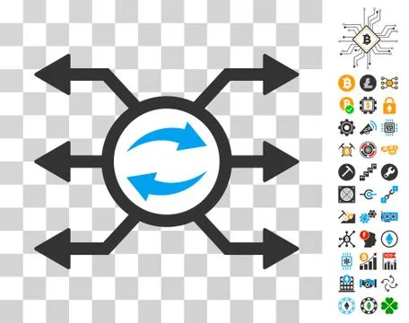 Mixer Node Links Icon with Bonus Stock Illustration