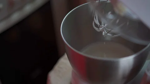 Mixer operation in the kitchen Stock Footage 129517937