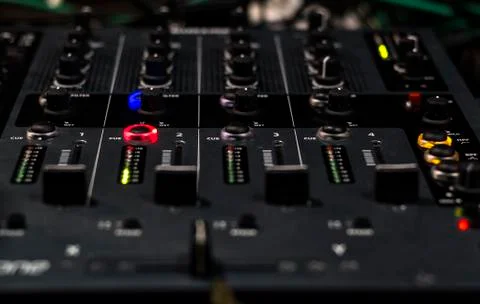 Mixer Panel and cursor Stock Photos