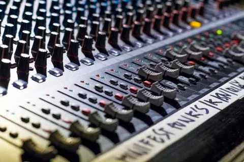 Mixer panel cursor Stock Photos
