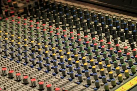 Mixer panel cursor Stock Photos