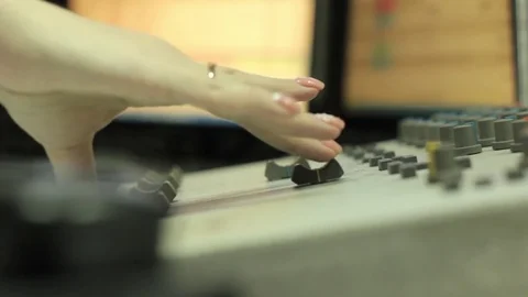 Mixer in the radio Studio Stock Footage 70671024