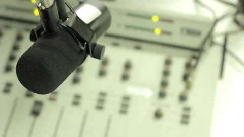 Mixer in the radio Studio Stock Footage 70687047