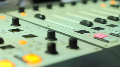 Mixer in the radio Studio Stock Footage 73847331