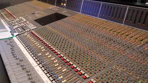 Mixer in a Recording Studio Stock Footage 173201116