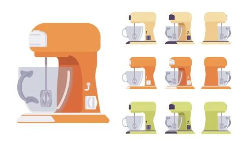 Mixer set, kitchen and cafe equipment Stock Illustration