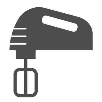 Mixer solid icon. Blender vector illustration isolated on white. Hand mixer 스톡 일러스트