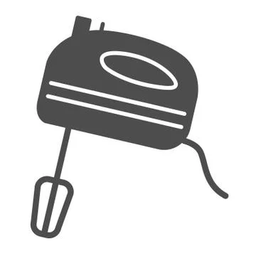 Mixer solid icon, ccc concept, kitchen mixer sign on white background, Hand 스톡 일러스트