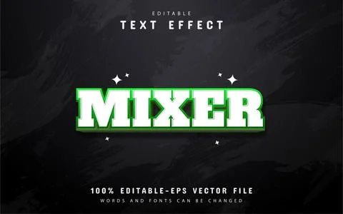 Mixer text - editable text effects Stock Illustration
