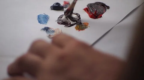 Mixes paint Vídeo Stock 34559649