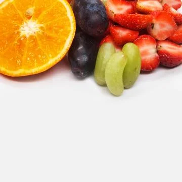 Mixfruit on white background Stock Photos
