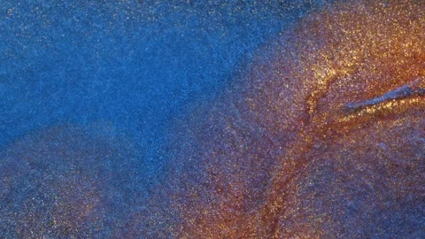 Mixing alcohol ink in macro view with rich colors and patterns Stock Footage 344653207
