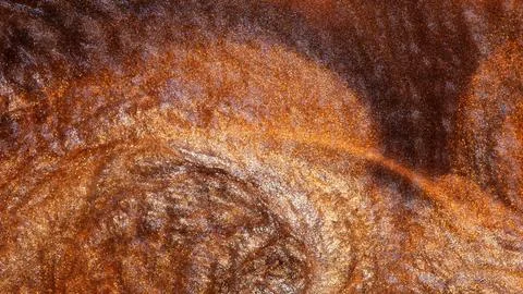 Mixing alcohol ink in macro view with rich colors and patterns Stock Photos