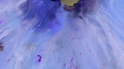 Mixing alcohol inks with epoxy resin in a close-up view of different colors Stock Footage 342983977