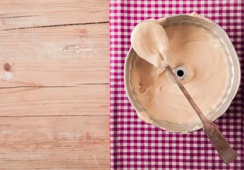 Mixing and baking a ring cake Stock Photos
