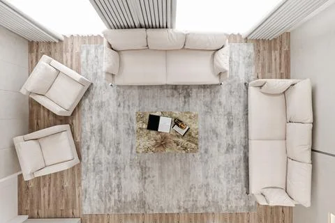 Mixing and Matching Styles Combining Old and New in Your Living Room Stock Illustration