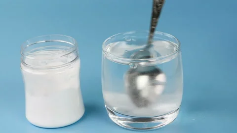 Mixing baking soda Stock Footage 220828497