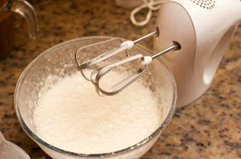 Mixing batter for baking Stock Photos