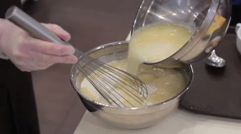 Mixing Batter for  cake or muffin. 스톡 동영상 58029976