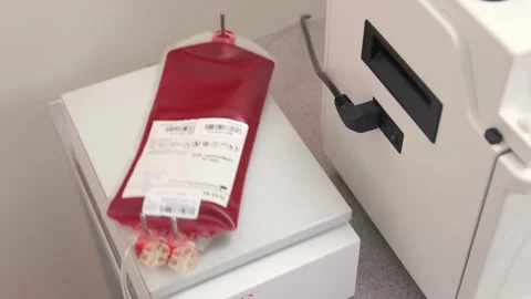 Mixing blood in a container Stock Footage 234813843