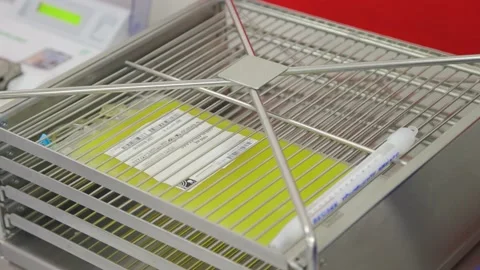 Mixing blood plasma in a container Stock Footage 234814437