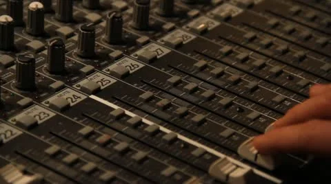 Mixing Board Adjusting Mix 02 Video stock 10925217