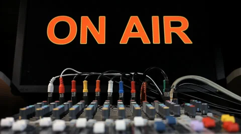 MIXING BOARD "ON AIR" Video stock 33087063